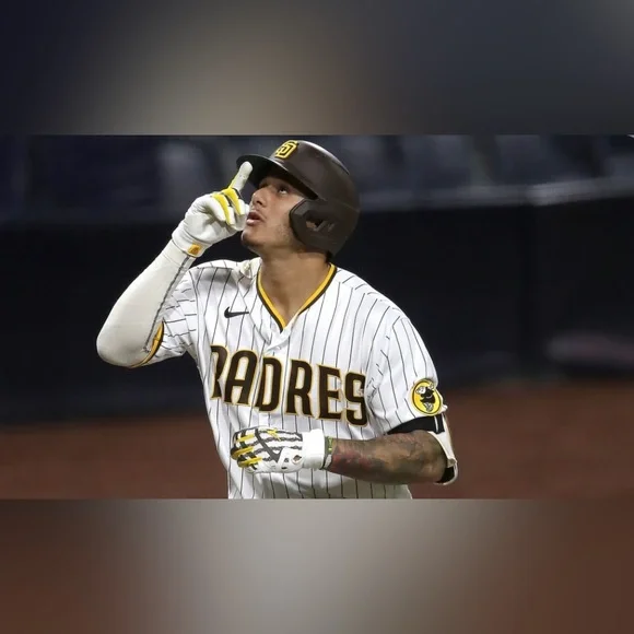 Nike Authentic San Diego Padres Manny Machado #13 Baseball Jersey Men’s Sz: L - Picture 3 of 9